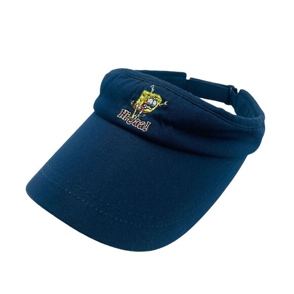 Vintage Y2K Spongebob Karate “Hi-Ya!” Chop Blue Visor 2002 - Picture 2 of 6